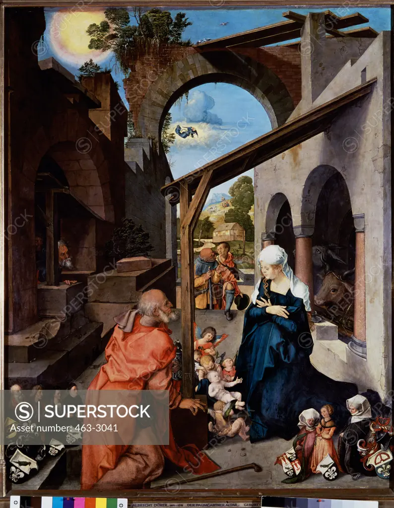 The Birth of Christ 1503 Albrecht Durer (1471-1528 German) Tempera on wood panel Alte Pinakothek, Munich, Germany