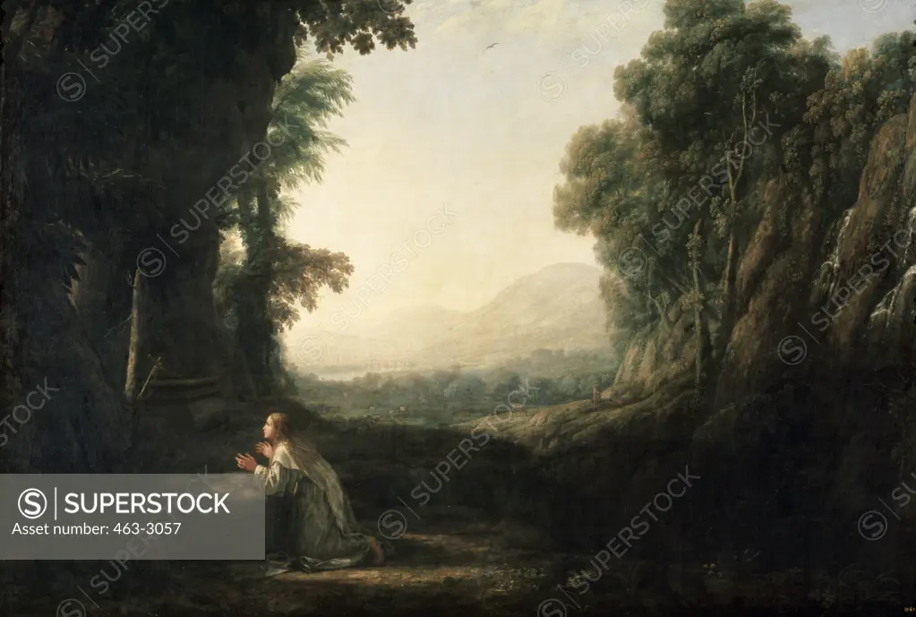 Landscape with Repenting Magdalena 1637 Claude Lorraine (1600-1682 French) Oil on canvas Museo del Prado, Madrid, Spain