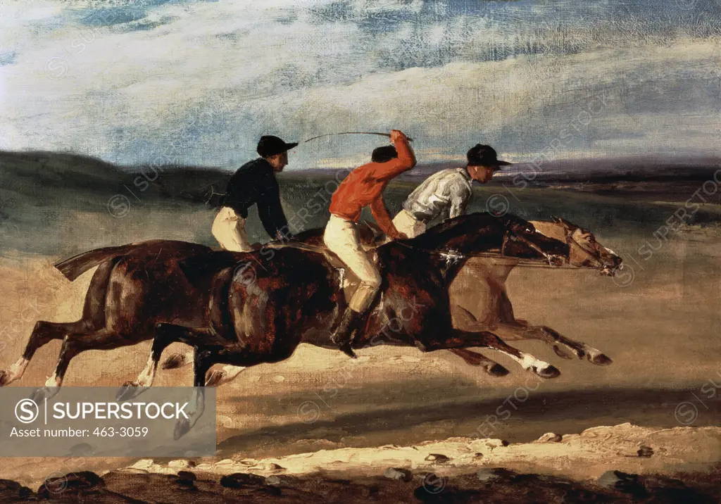 Horse Race In Epson Gericault, Theodore (1791-1824 French) Oil On Canvas Musee des Beaux-Arts, Caen, France