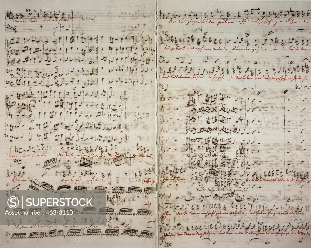 Matthauspassion. Original Score (Johann Sebastian Bach, Composer) Manuscripts German National Library Berlin 