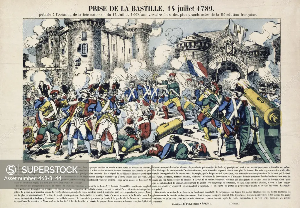French Revolution: Assault on the Bastille World History Private Collection 
