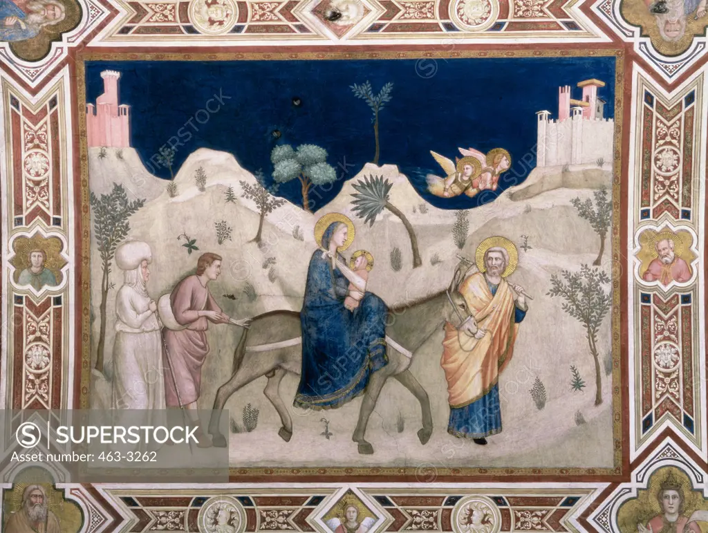 Flight Into Egypt  C.1315/20 Giotto (ca.1266-1337 Italian) Fresco Capella Scrovegni, Padua, Italy