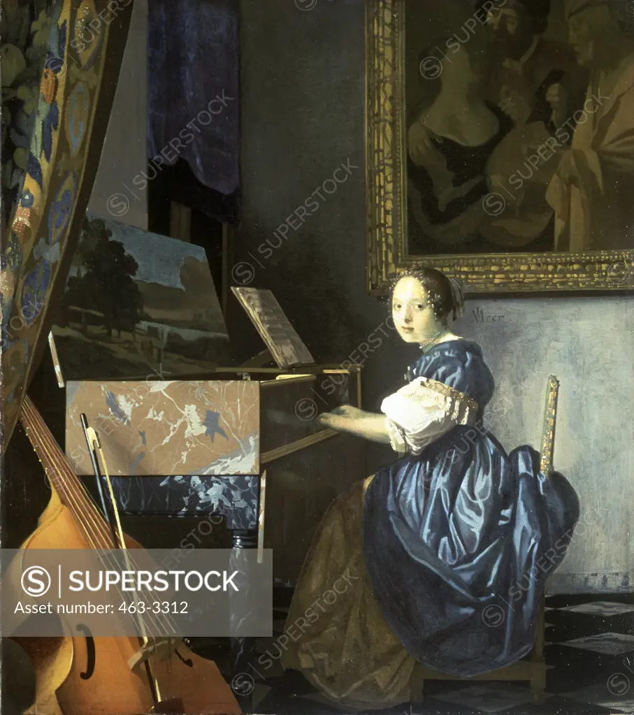 Lady Seated at a Virginal Jan Vermeer (1632-1675 Dutch) National Gallery, London 