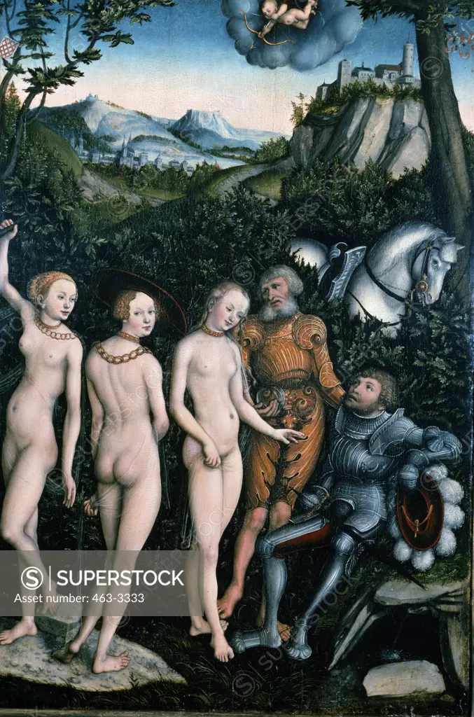 Judgment of Paris,  by Lucas Cranach the Elder,  (1472-1553) Private Collection