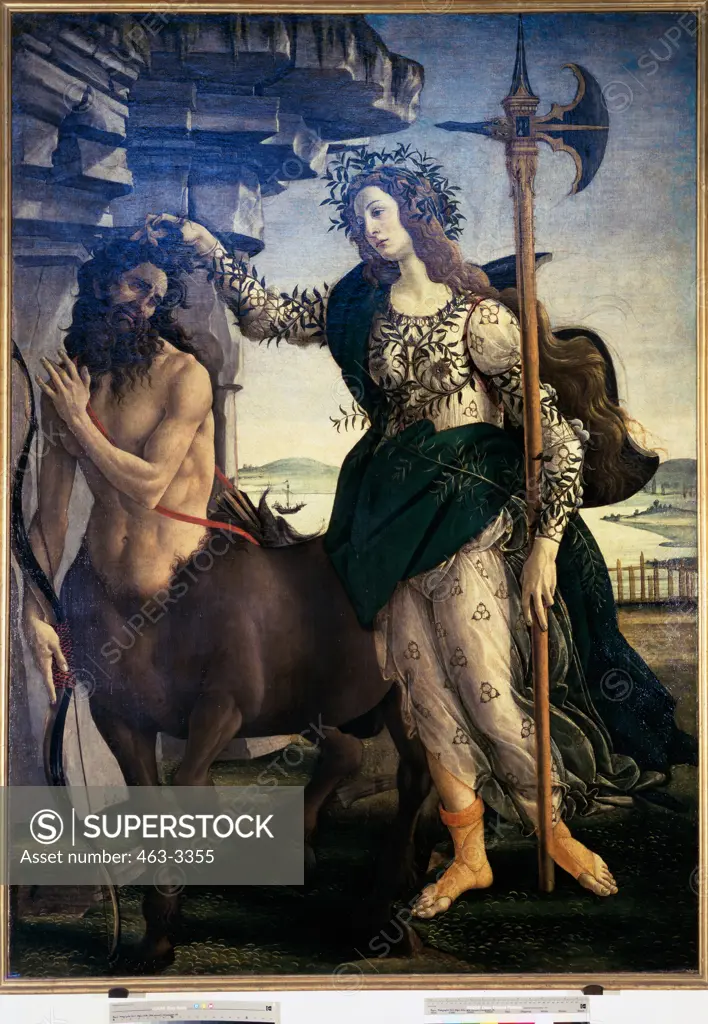 Pallas and the Centaur Sandro Botticelli (1444-1510 Italian) Tempera on canvas Galleria degli Uffizi, Florence, Italy