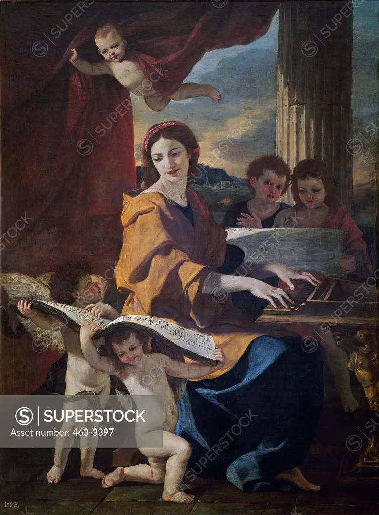 Saint Cecilia Nicolas Poussin (1594-1665 French) Museo del Prado, Madrid, Spain