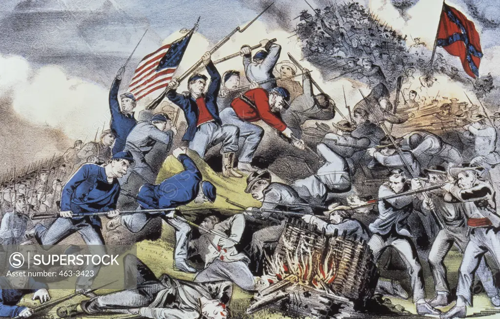 The Battle of Chattanooga (The Union Troops Under General U.S. Grant are Defeating the Confederates) Currier & Ives (active 1857-1907/American) 