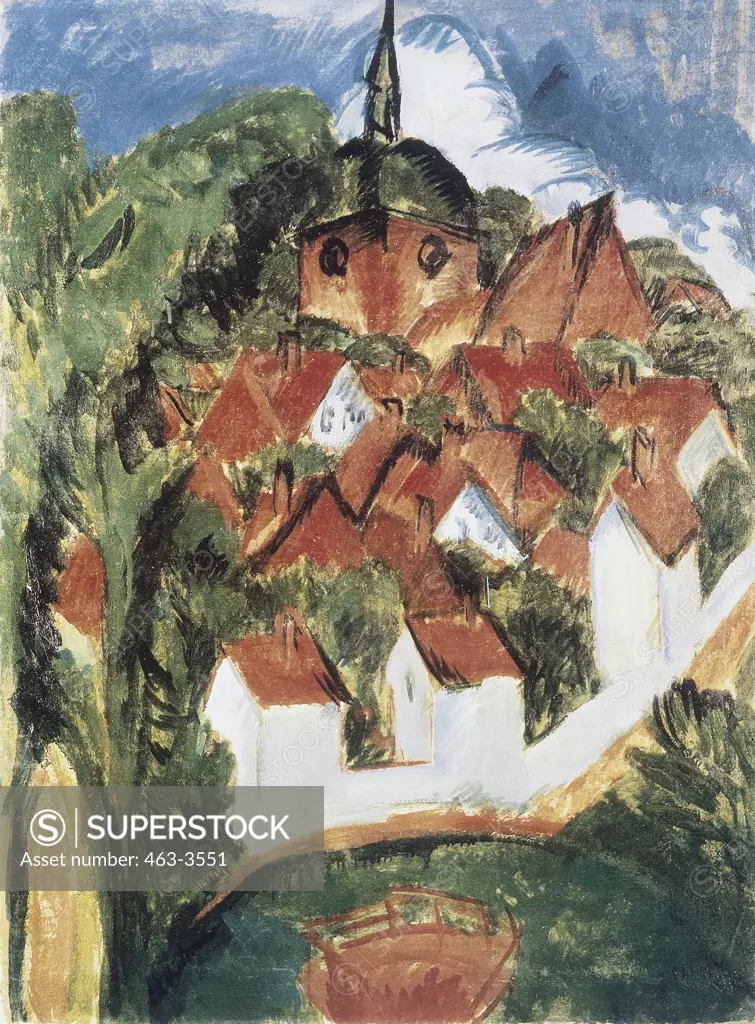 Castle At Fehmarn 1912 Ernst Ludwig Kirchner (1880-1938 German) Oil On Canvas Westfalisches Landesmuseum, Munster, Germany