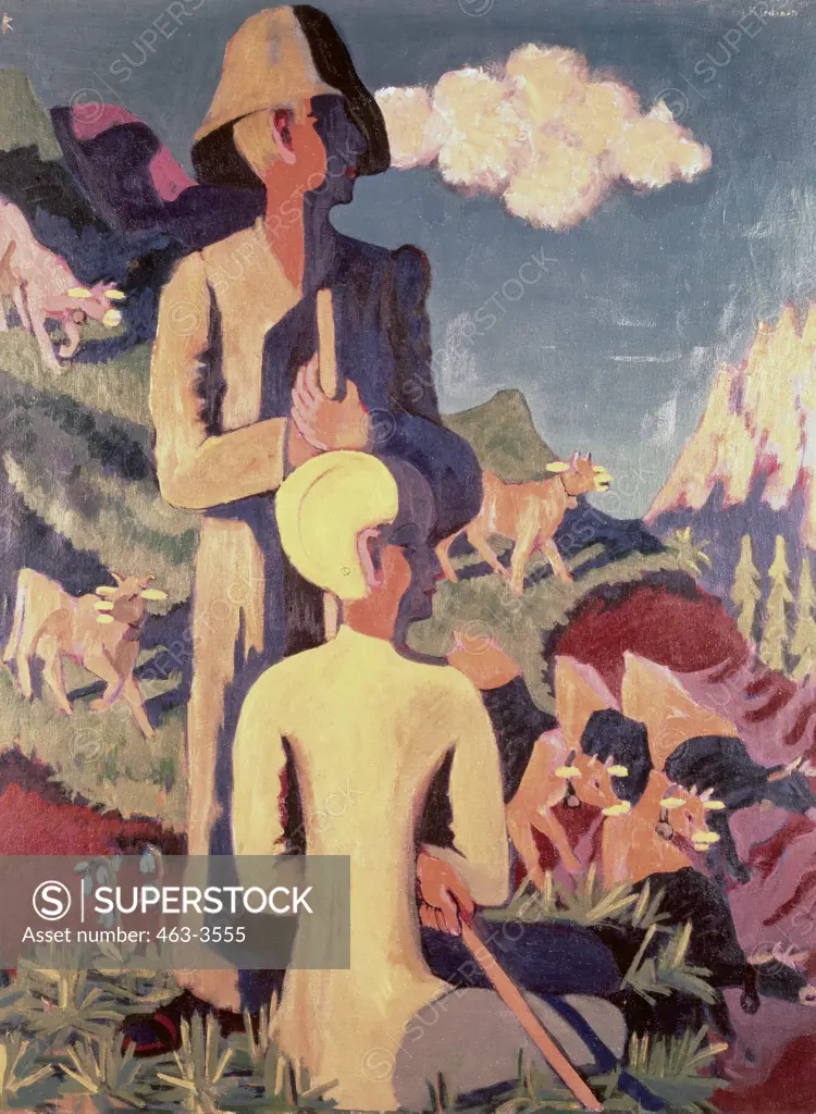 Herdsmen At Evening 1937 Ernst Ludwig Kirchner (1880-1938 German)