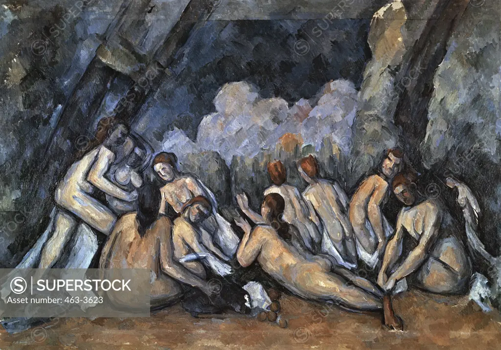 Les Grand Baigneuses 1900-1906 Paul Cezanne (1839-1906 French) Oil on canvas National Gallery, London, England
