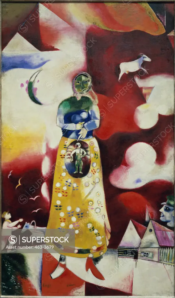 Maternite 1912-13 Marc Chagall (1887-1985 Russian)  Oil 