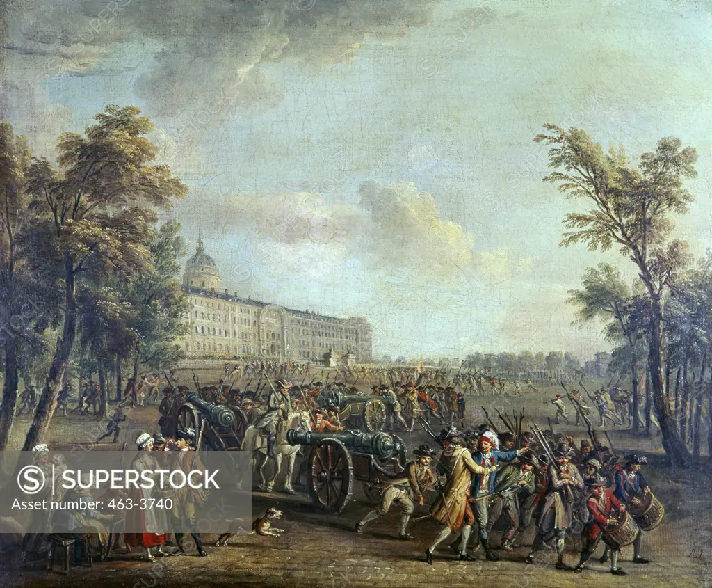French Revolution: Assault on the Bastille Jean-Baptiste Lallemand (ca.1716-ca.1803) Musee Carnavalet, Paris 