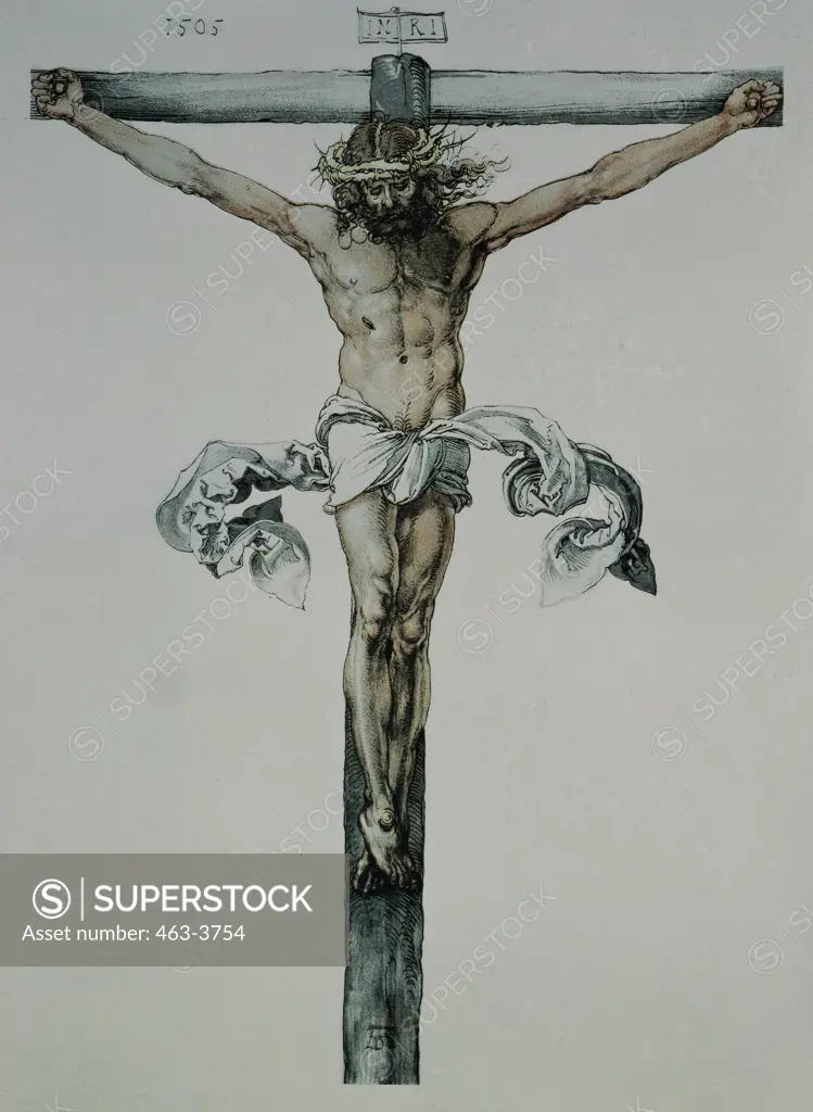 Christ on the Cross 1505 Albercht Durer (1471-1528 German) Albertina Graphic Collection Vienna