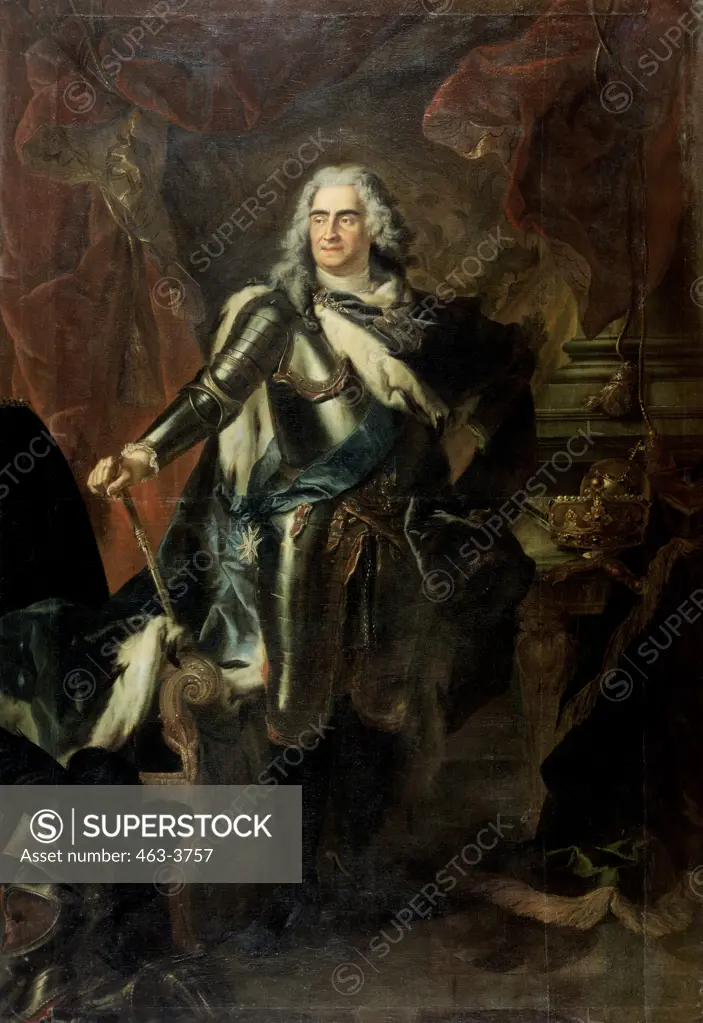 August II, the Strong, King of Poland Louis de Silvestre (1675-1760 French) Gemaldegalerie, Dresden, Germany 