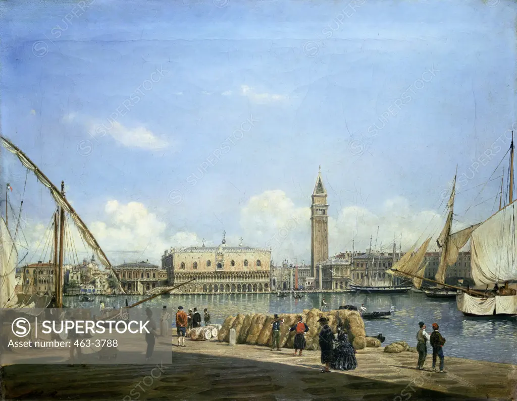 Dogen Palace & Piazetta, Venice Rudolph von Alt (1812-1905 Austrian) Oil on canvas Museum der Bildenden Kunste, Leipzig, Germany