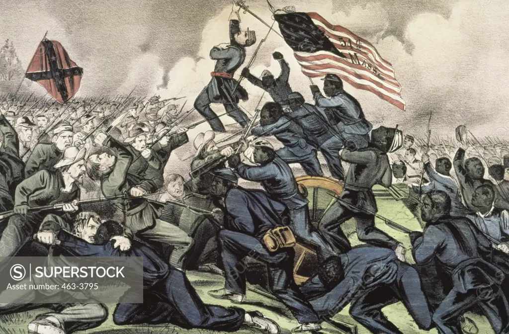 Brave Attack of the 54th Regiment from Massachusetts  Currier & Ives (1834-1907 American)