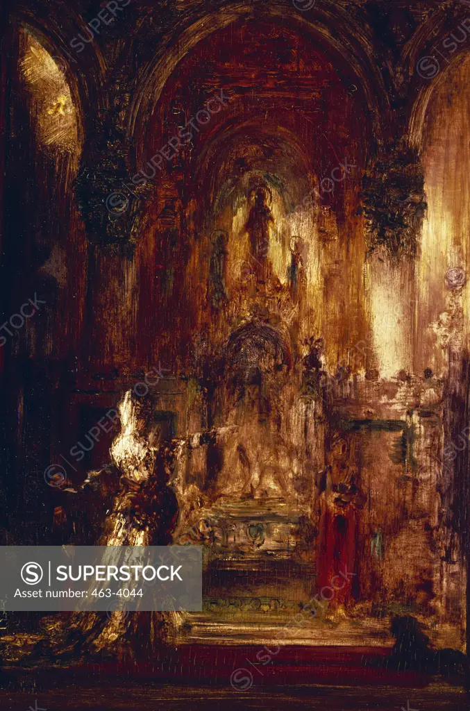 Salome Dancing Before Herod by Gustave Moreau,  1826-1898,  French,  oil on canvas,  Private Collection,  19th century