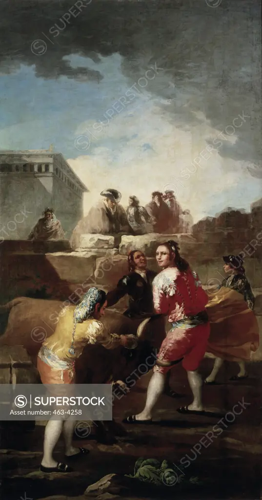Fight with Young Bulls Francisco Goya y Lucientes (1746-1828 Spanish) Museo del Prado, Madrid 