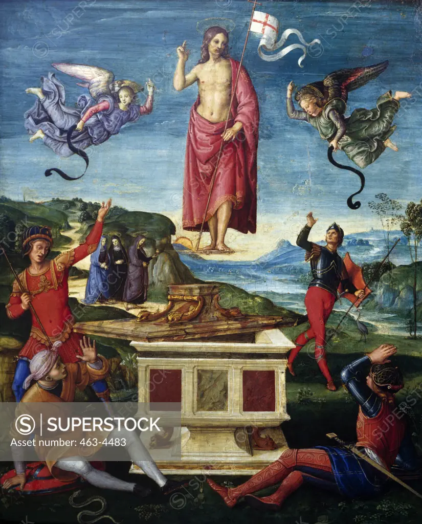 The Resurrection 1501-02 Raphael (1483-1520 Italian) Oil on wood panel Museu de Arte, Sao Paulo, Brazil