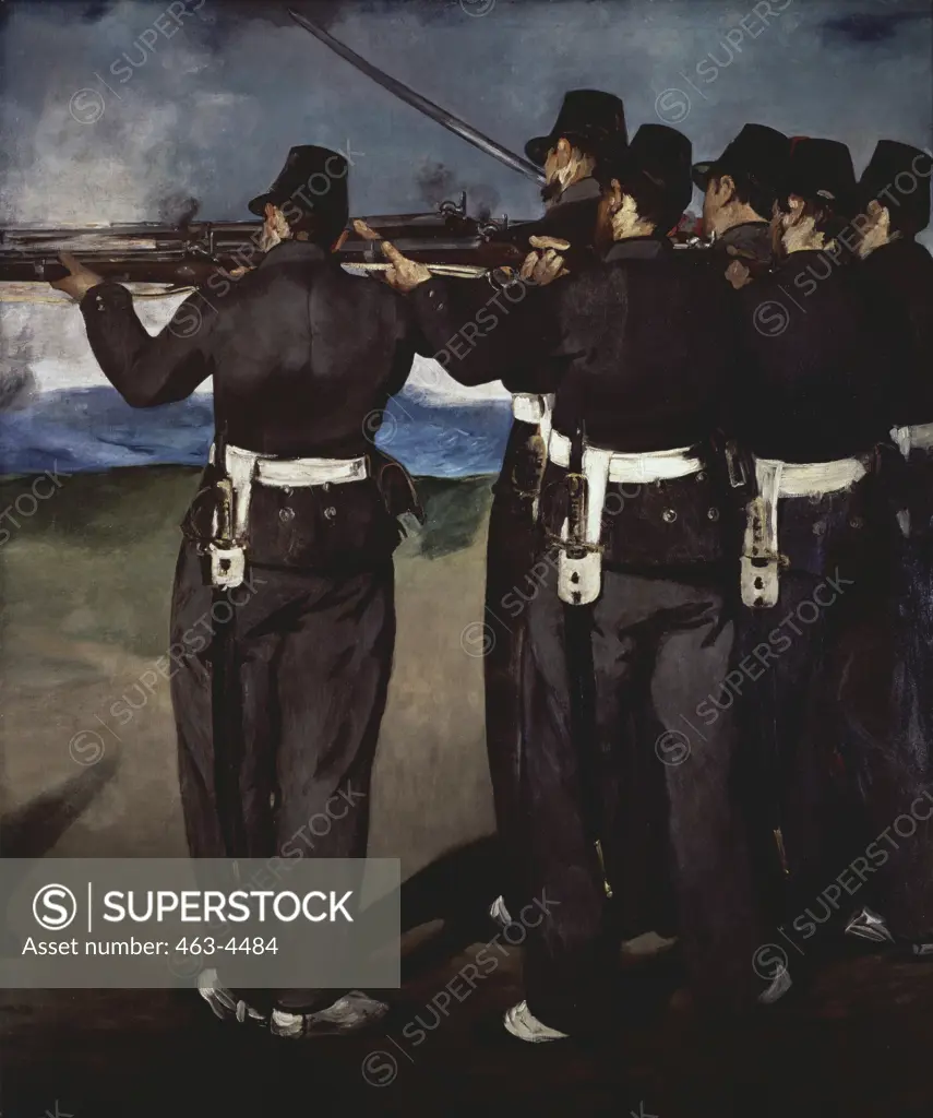 The Firing Squad (Fragment from the Execution of Emperor Maximilian) 1867/68 Edouard Manet (1832-1883 French) Oil on canvas National Gallery, London, England