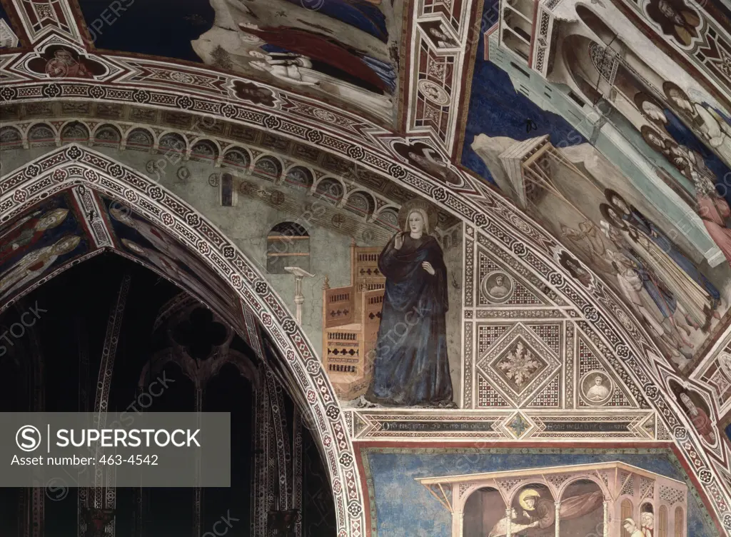The Announcement 1300-05 School of Giotto (14th C. Italian) Fresco Church of San Francesco, Assisi, Italy