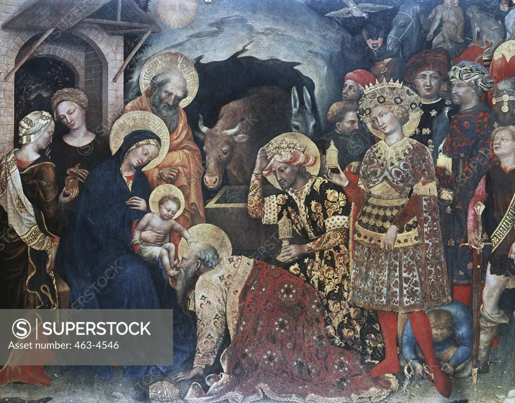 Worshiping of the Kings 1423 Gentile da Fabriano (ca. 1370-1427 Italian) Oil on wood panel Galleria degli Uffizi, Florence, Italy