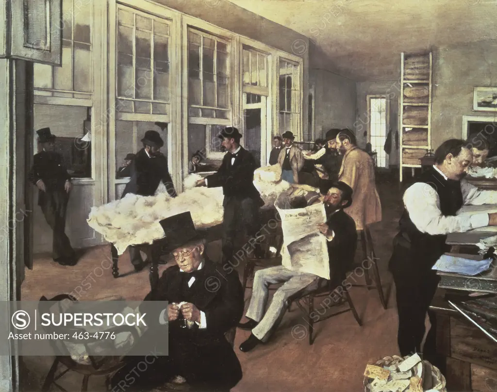 Cotton Exchange, New Orleans 1873 Edgar Degas (1834-1917 French) Oil on canvas Musee des Beaux-Arts, Pau, France