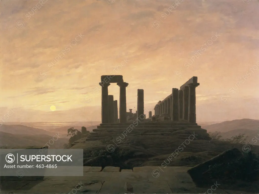Temple of Juno in Agrigento 1830 Caspar David Friedrich (1774-1840 German)