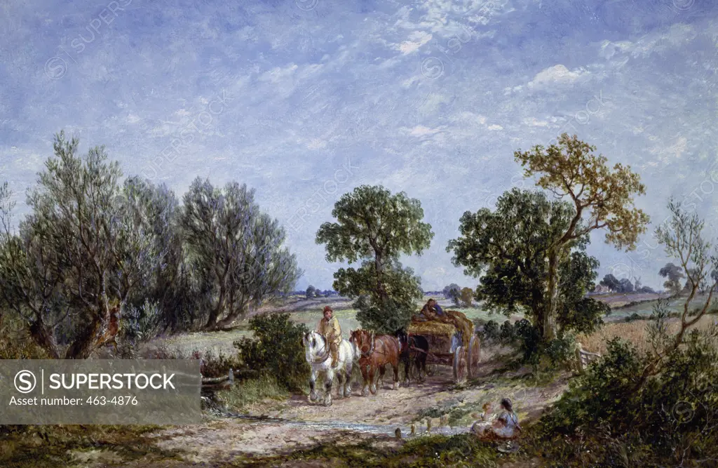 The Hay Cart,  by James Edwin Meadows,  1853-1975 British,  1876