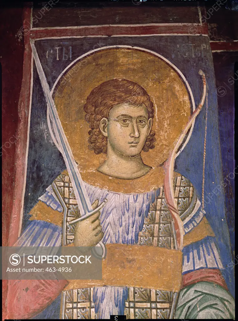 Saint Nestor c. 1340 Icons Wall Painting