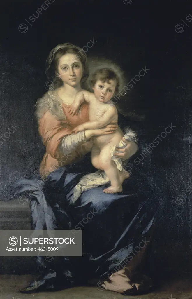 Madonna and Child Bartolome Esteban Murillo (1617-1682 Spanish)  Oil on canvas Palatine Gallery, Palazzo Pitti, Florence, Italy