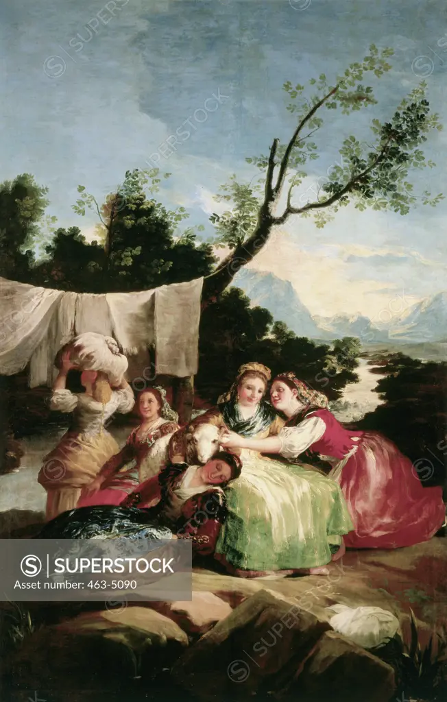 The Laundresses 1779 Francisco Goya y Lucientes (1746-1828 Spanish) Oil On Canvas Museo del Prado, Madrid, Spain