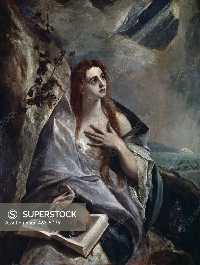 Penitent Magdalene El Greco (1541-1614/Greek) Magyar Nemzeti Galeria Budapest