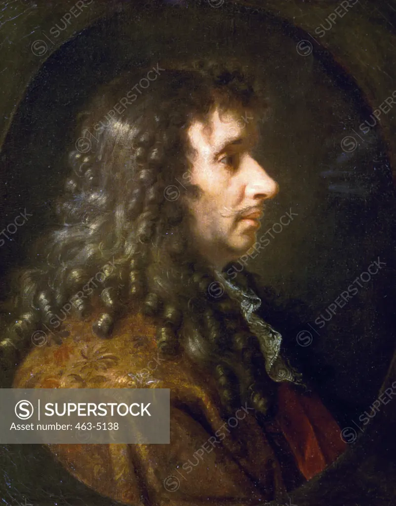 Moliere,  by Charles Le Brun,  1619-1690 French,  Russia,  Moscow,  Pushkin Museum of Fine Arts,  1660