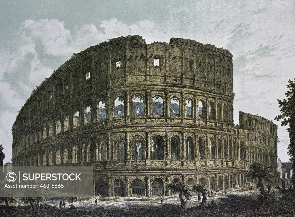 Colosseum Carl Votteler (19th C.) Lithograph