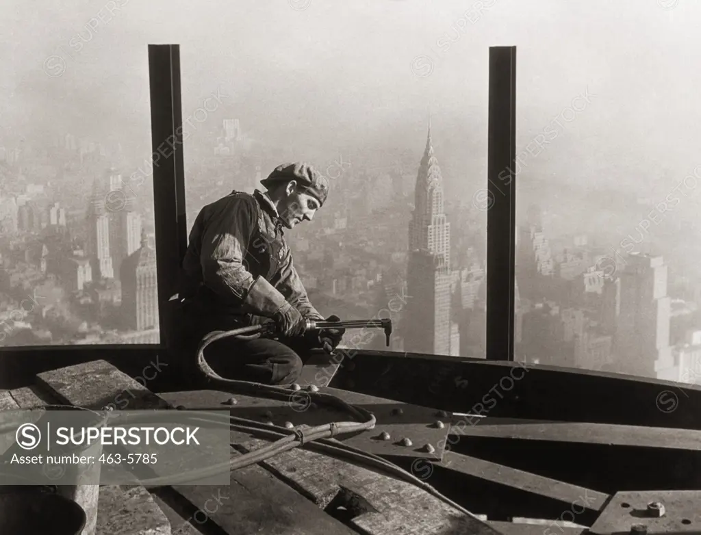 Construction of Rockefeller Center, Manhattan, New York City, New York, USA, c. 1935