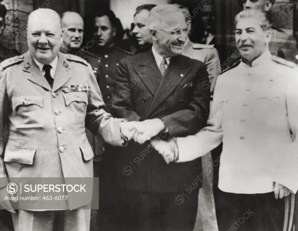 Winston Churchill, Harry S. Truman and Joseph Stalin Potsdam Conference Germany, 1945