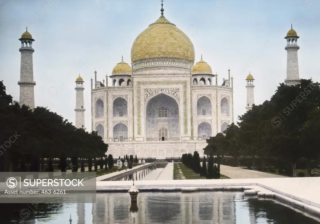 Facade of a mausoleum, Taj Mahal, Agra, Uttar Pradesh, India, 1906
