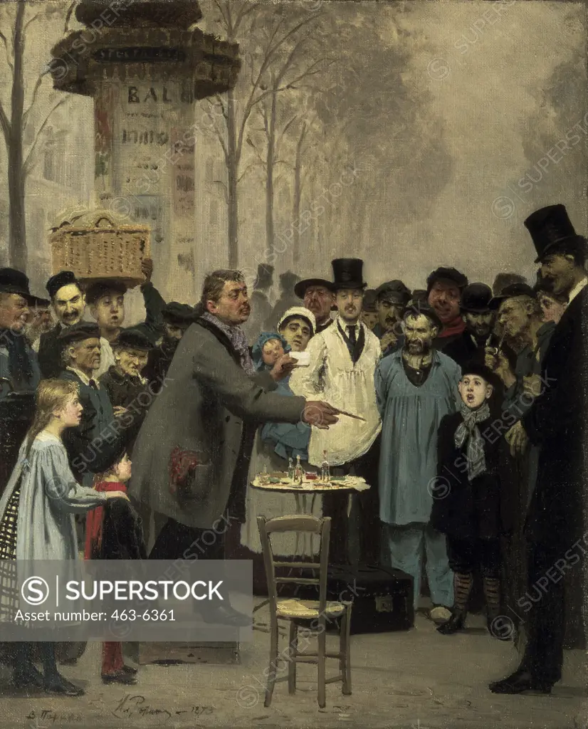Novelty Trader in Paris Il'ja Efimovic Repin (1844-1930 Russian) 