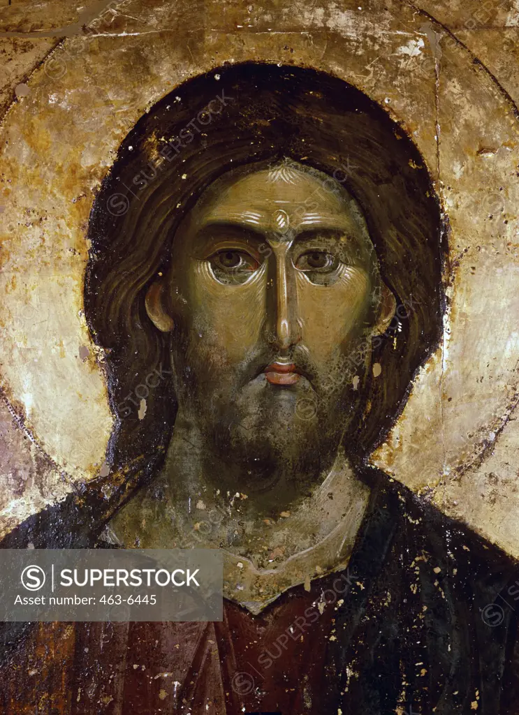 Christ the Redeemer ca.1260 Icons Hilandar Serbian Monastery, Mount Athos, Greece 