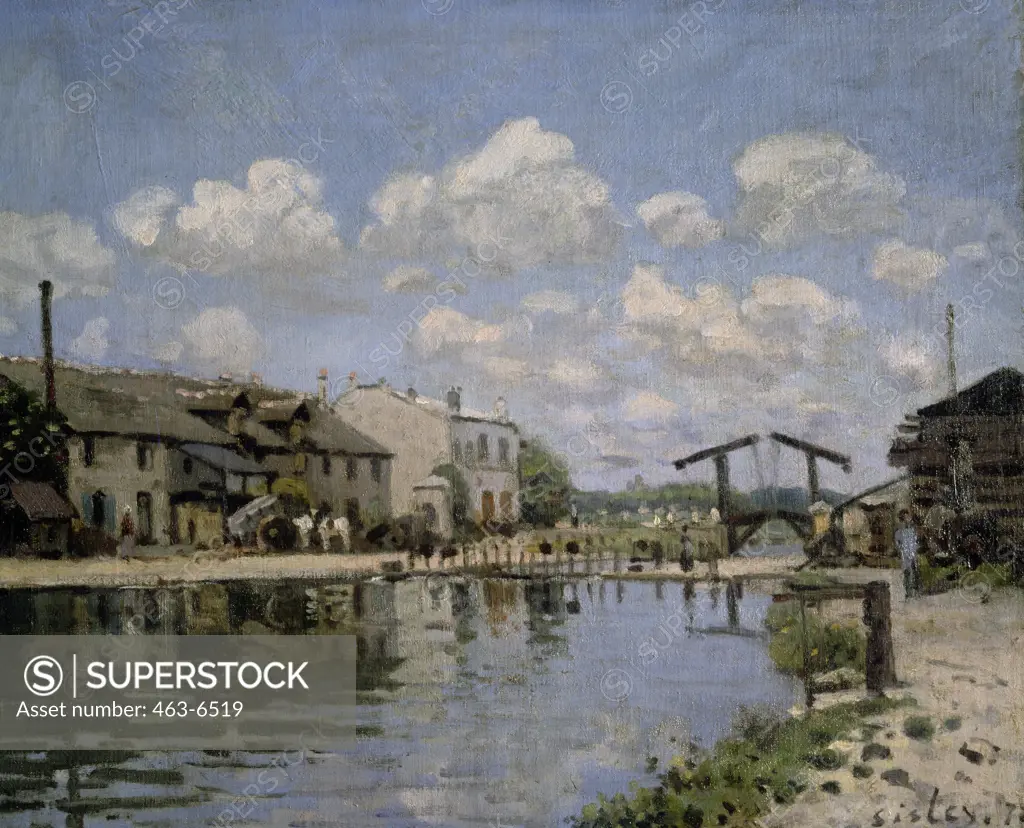The Waterway of Saint-Martin 1872 Alfred Sisley (1839-1899 French) Musee D'Orsay, Paris