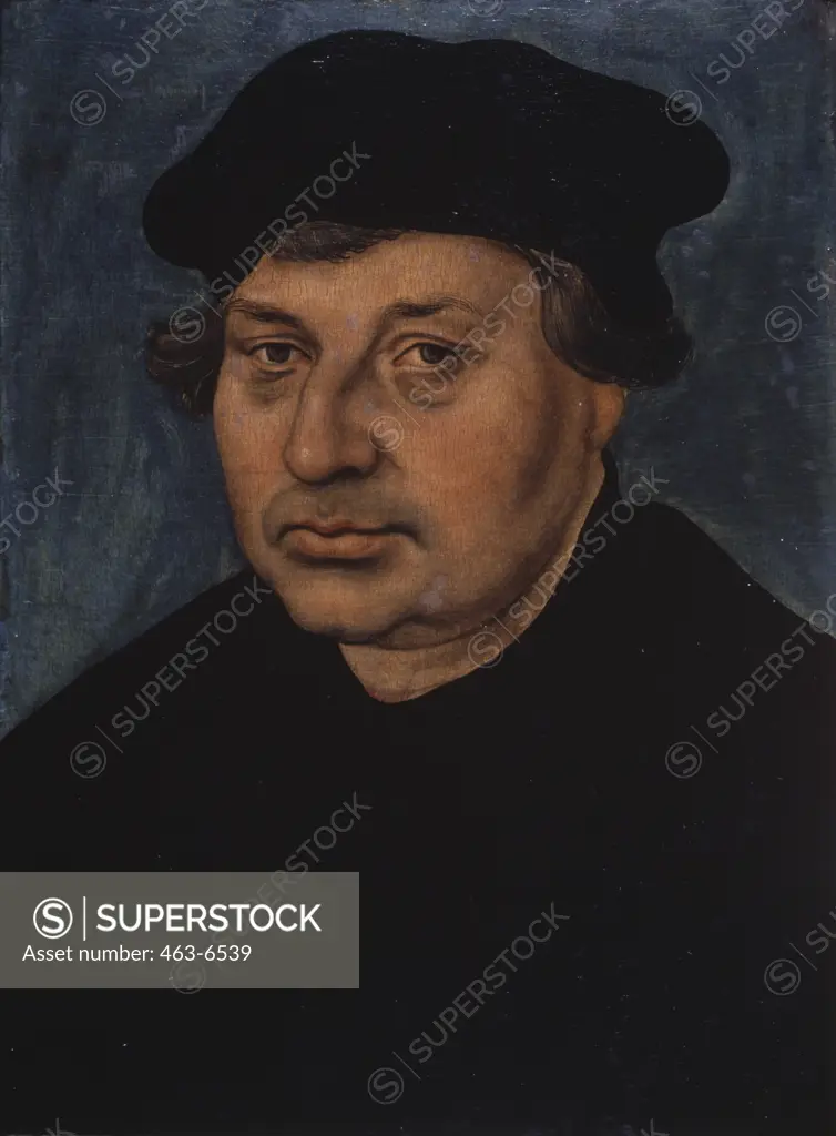 Portrait Of The Reformator Johannes Bugenhagen (1485-1558) 1537 Lucas Cranach the Elder (1472-1553 German) Oil On Wood Lutherhalle, Wittenberg, Germany
