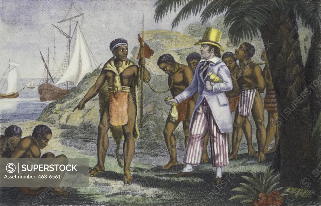 Purchase of Slaves at the African West Coast Circa 1820 Artist Unknown 