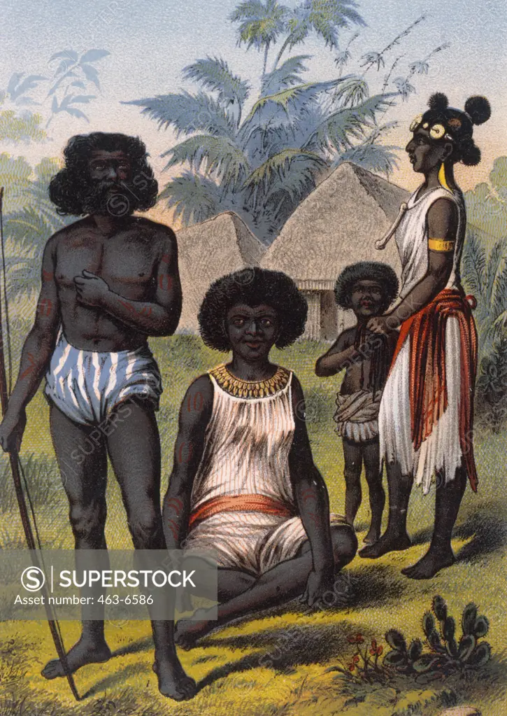 Natives of New-Guinea,  circa 1870