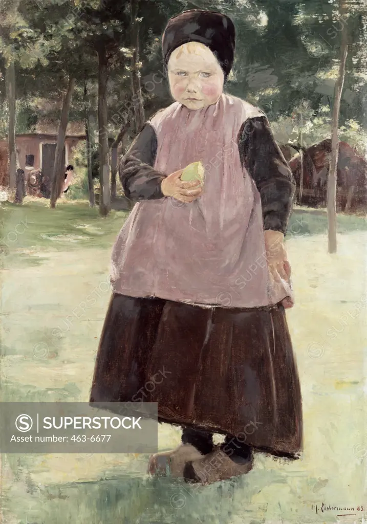 Eva (Dutch Farm Girl) 1883 Max Liebermann (1847-1935 German) Oil on canvas Kunsthalle, Hamburg, Germany 