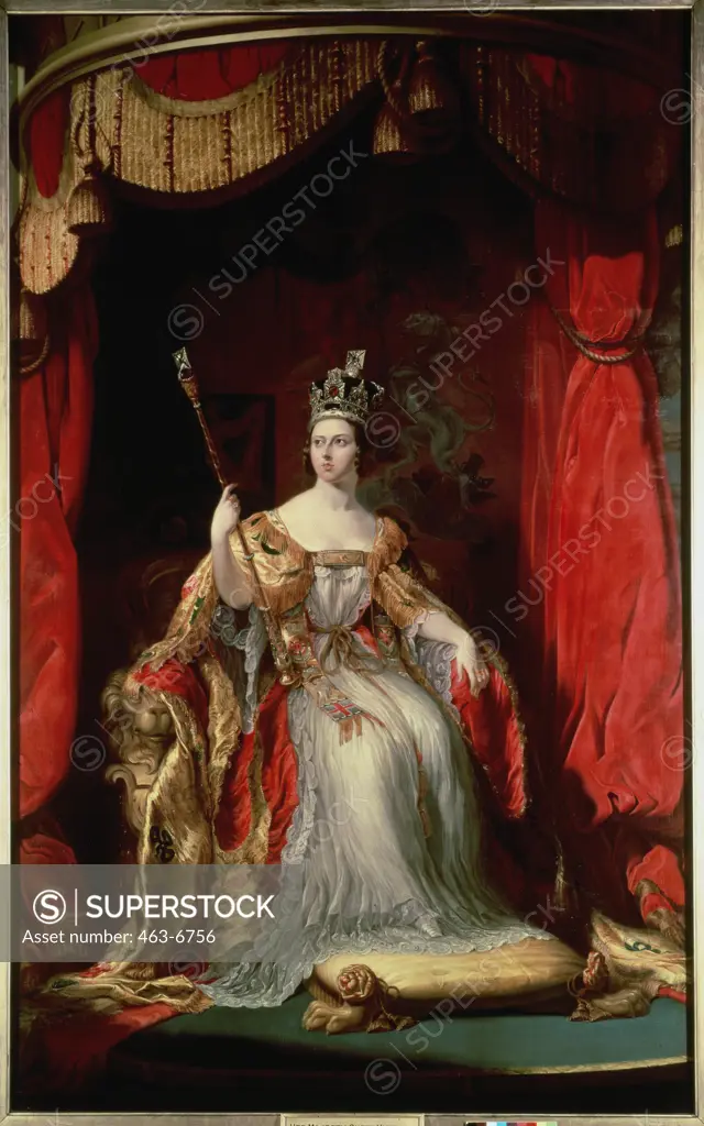 Queen Victoria In Coronation Regalia 1838 George Hayter (1792-1871 British) Oil On Canvas National Portrait Gallery, London, England