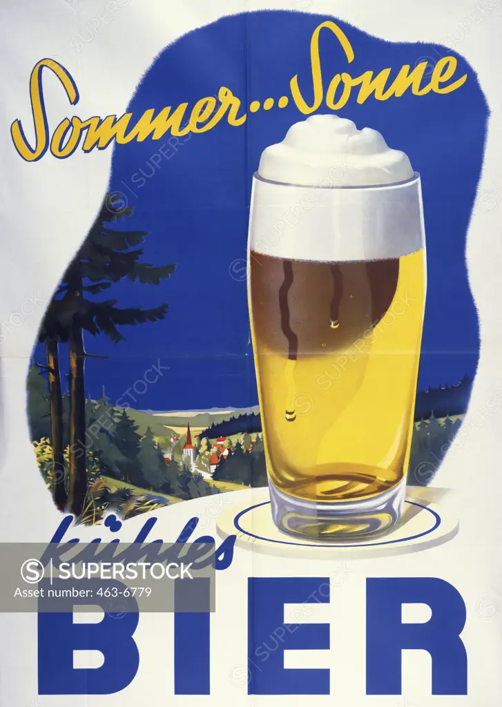 Summer...Sun, Cool Beer ca.1950 Posters