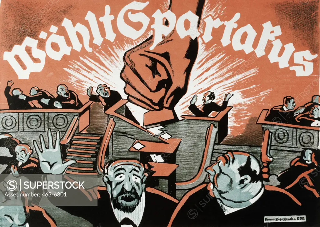 Vote for Spartakus (Election Poster of German Communist Party-KPD) Posters 