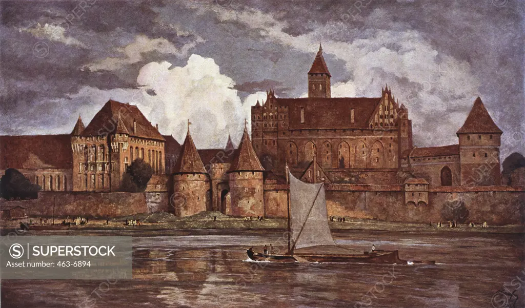 The Marienburg (St. Mary's Castle) 1942-1943 Oscar Graf (1870-1957 German) Colored Print 
