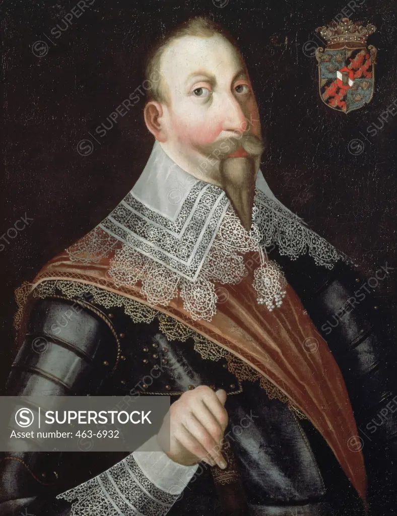 Portrait Of Gustavus II Adolphus, King Of Sweden German School Oil On Canvas Ambras Castle, Innsbruck, Austria
